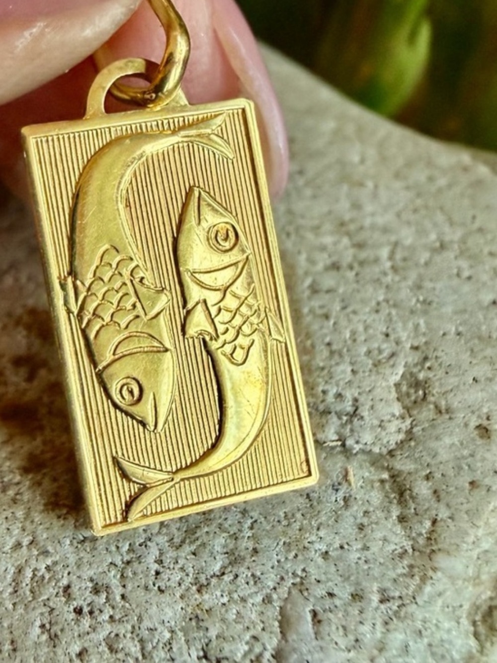 Gold 18k  Fish Pendant Charm - Gold